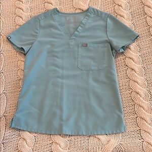 FIGS Seafoam Scrub Top